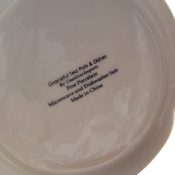 Vintage Heirloom Collection Fine Porcelain Teapot & Lid- Coastline Imports - Picture 6 of 6